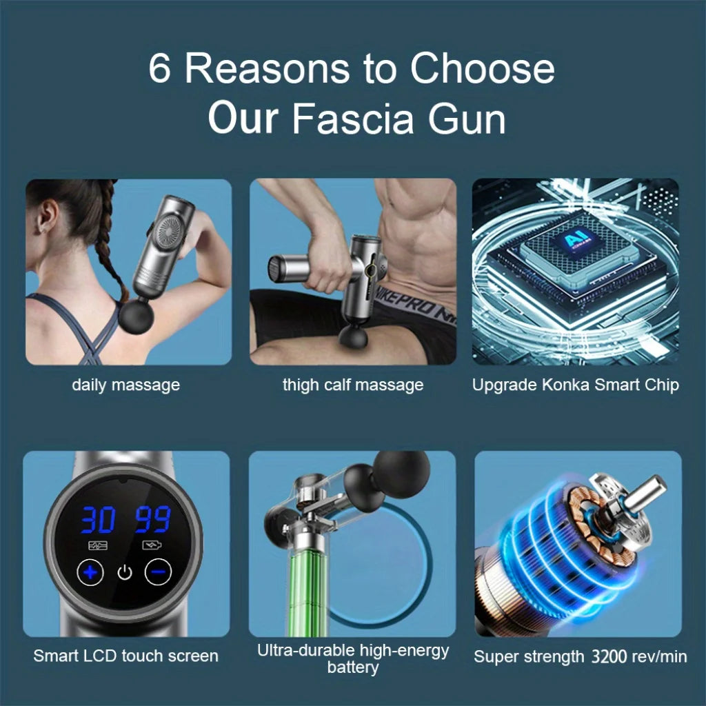 PULSEVA™ | Pistolet de Massage – Récupération Musculaire Profonde