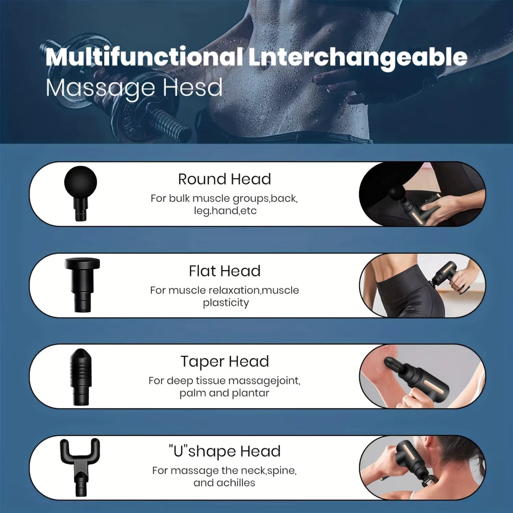 PULSEVA™ | Pistolet de Massage – Récupération Musculaire Profonde